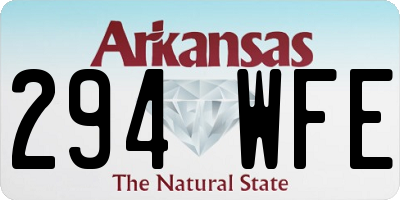 AR license plate 294WFE