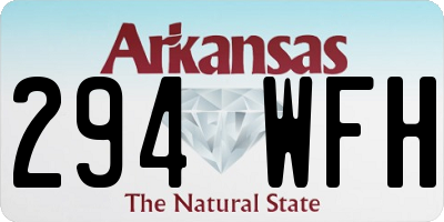 AR license plate 294WFH