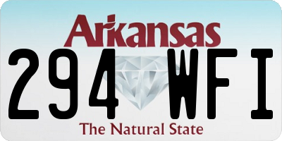 AR license plate 294WFI