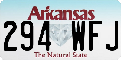 AR license plate 294WFJ