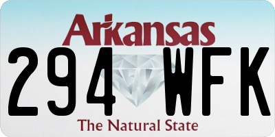 AR license plate 294WFK