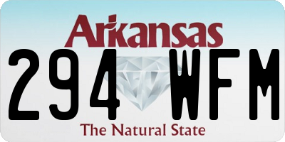 AR license plate 294WFM