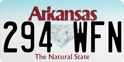 AR license plate 294WFN
