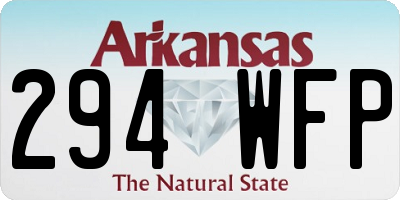AR license plate 294WFP