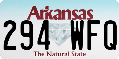 AR license plate 294WFQ