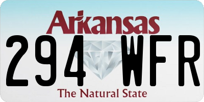 AR license plate 294WFR