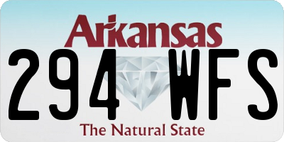 AR license plate 294WFS