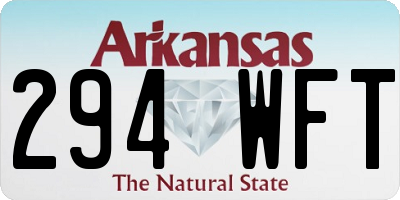 AR license plate 294WFT