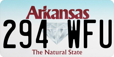 AR license plate 294WFU