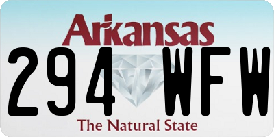 AR license plate 294WFW