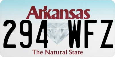 AR license plate 294WFZ