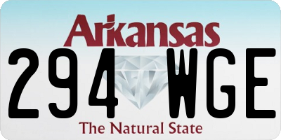 AR license plate 294WGE