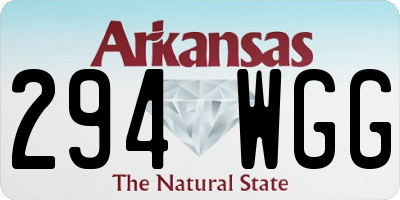 AR license plate 294WGG