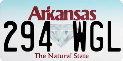 AR license plate 294WGL