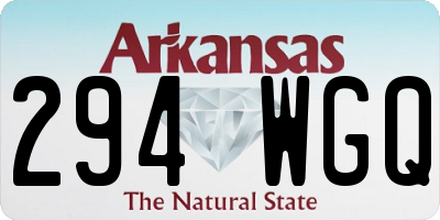 AR license plate 294WGQ