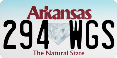 AR license plate 294WGS