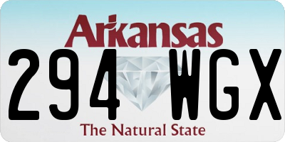 AR license plate 294WGX