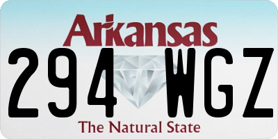 AR license plate 294WGZ