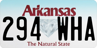 AR license plate 294WHA