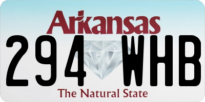 AR license plate 294WHB