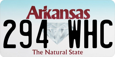 AR license plate 294WHC