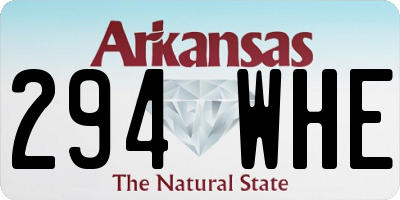 AR license plate 294WHE