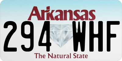 AR license plate 294WHF