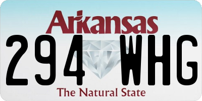 AR license plate 294WHG
