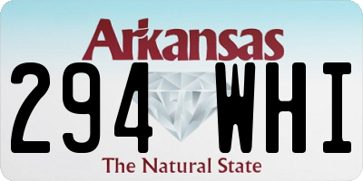 AR license plate 294WHI