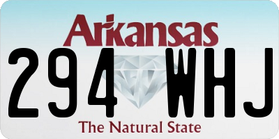 AR license plate 294WHJ