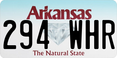 AR license plate 294WHR