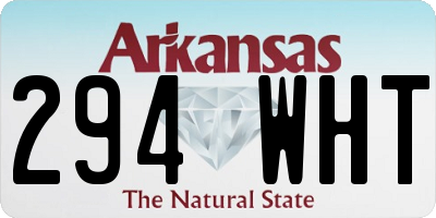 AR license plate 294WHT