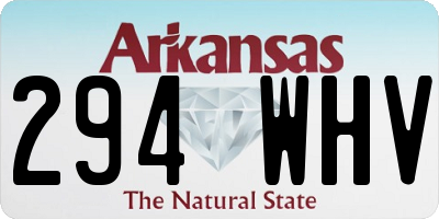 AR license plate 294WHV