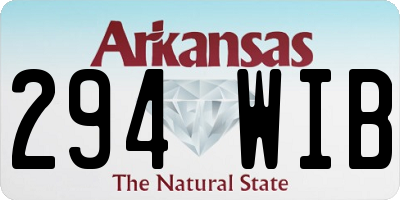AR license plate 294WIB