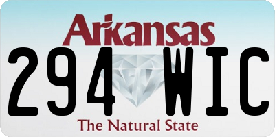 AR license plate 294WIC
