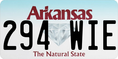 AR license plate 294WIE