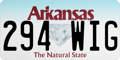 AR license plate 294WIG