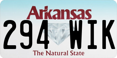 AR license plate 294WIK