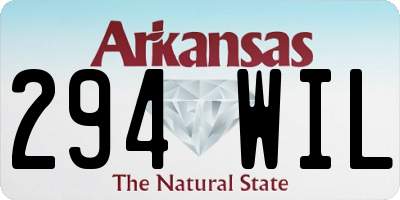 AR license plate 294WIL