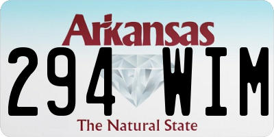 AR license plate 294WIM