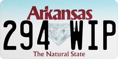 AR license plate 294WIP