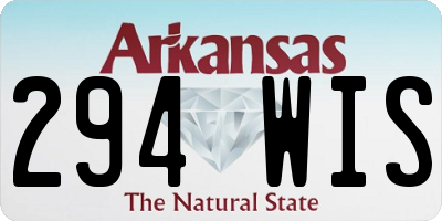 AR license plate 294WIS