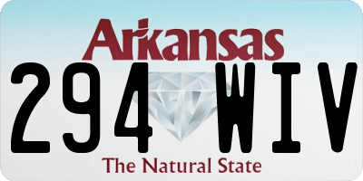 AR license plate 294WIV