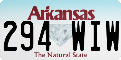 AR license plate 294WIW