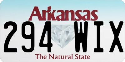AR license plate 294WIX