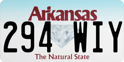 AR license plate 294WIY