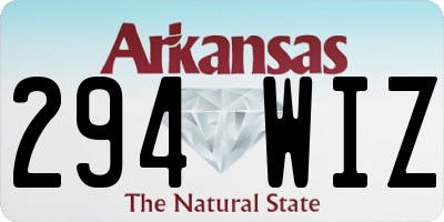 AR license plate 294WIZ