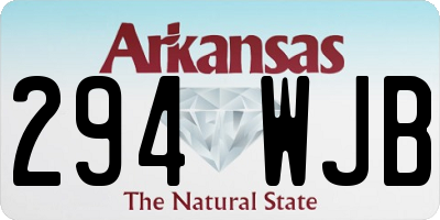 AR license plate 294WJB