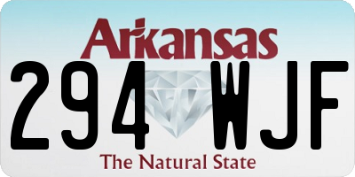 AR license plate 294WJF