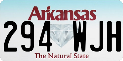 AR license plate 294WJH